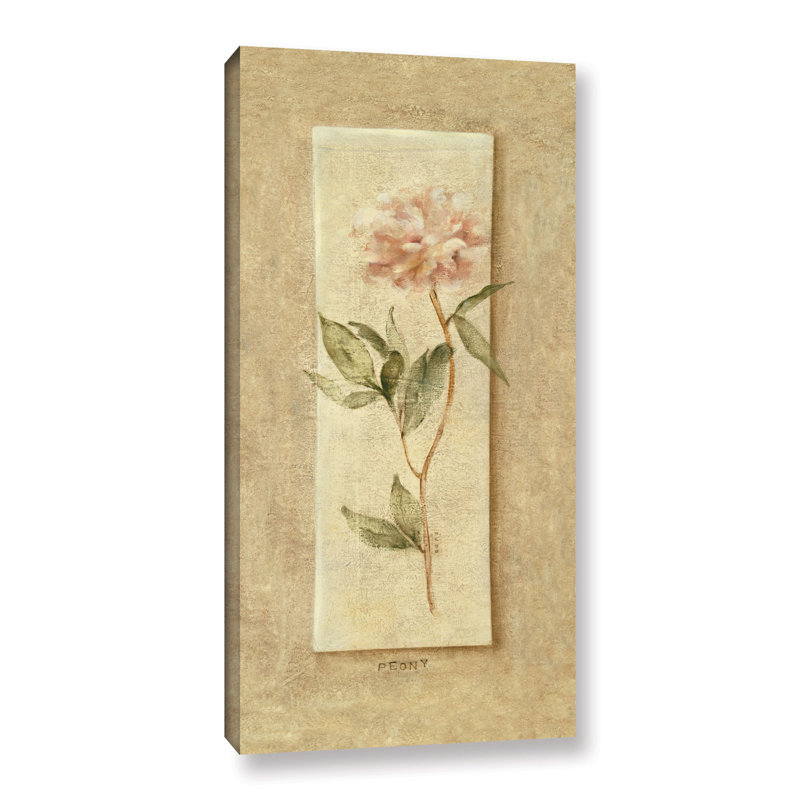 « rose pivoine panel », reproduction d’art sur toile tendue, H 36 po x l 18 po x P 2 po