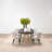 Levante Metal Base Dining Table
