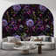 Papier peint floral noir Moody
