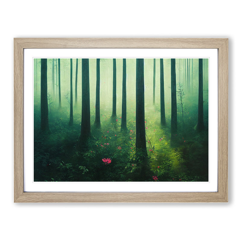 Unbeatable Spring Forest - Framed Print, 34cm H x 46cm W x 2cm D, Oak Framed