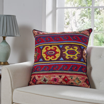 Muskoka Ikat Cotton Blend Throw Pillow