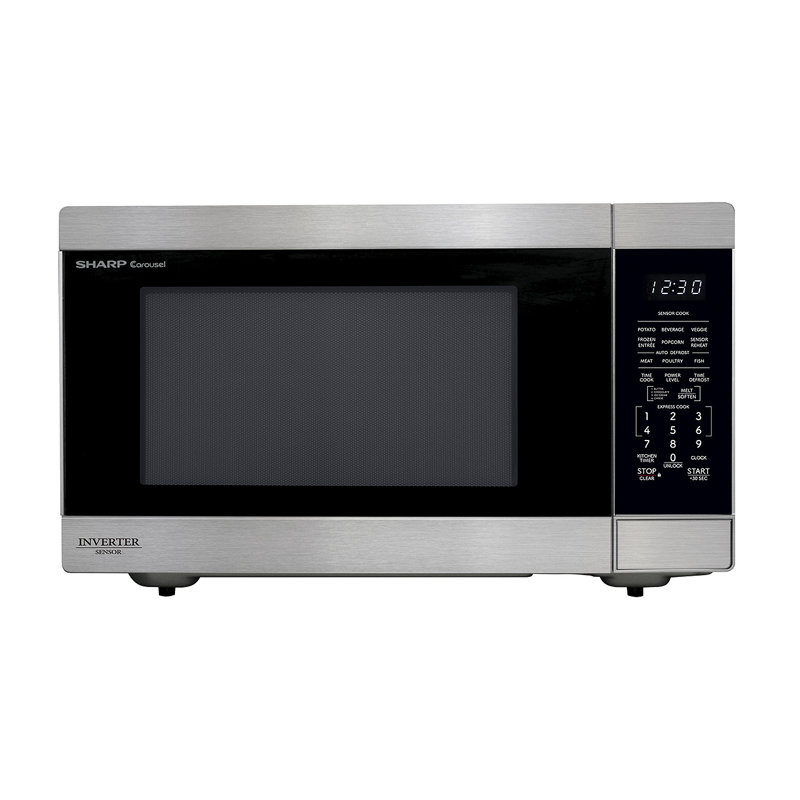 SHARP SMC2264KSC 2.2 cu ft. Stainless Steel Countertop Microwave Oven, Inverter Technology, Large Capacity for Families, Sensor Cook, Auto Defrost
