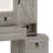 Complete Farmhouse Vanity Set with Sliding Mirror , Glass Top, Charging Station, 4 Drawers, 2 Cabinets and Matching Stool-125242031