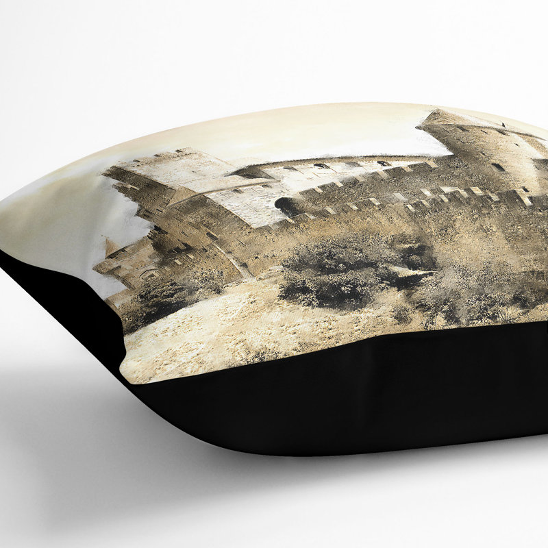 Square Cushion, 55cm H x 55cm W x 20cm D, Black