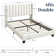 Upholstered Bed Frame with Channel Tufted Headboard