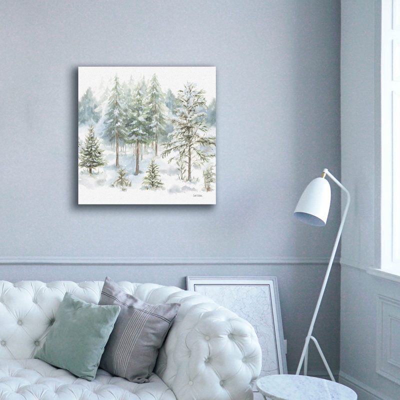 «Woodland Santa Pattern 4» par Leslie Trimbach, art mural sur toile, H 37 po x l 37 po