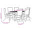 6 - Person Wood Patio Dining Set with , Cushions Included-101510803