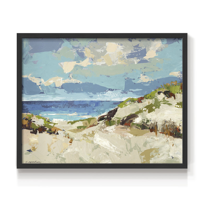 Dunes I -Framed Print - Restickable, 11" H x 14" W, Black