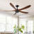 Wood Ceiling Fan No Light With Remote Control, Low Profile Ceiling Fan Without Light,Noiseless Reversible Dc Motor With Timer