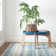 Paint Chip Blue Hand Micro Hooked Wool Rug