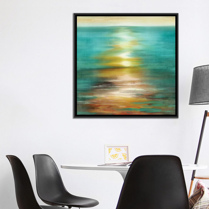 « under brilliance », reproduction sur toile, H 18 po x l 18 po x P 1,5 po, Pas de tapis, Toile avec cadre noir