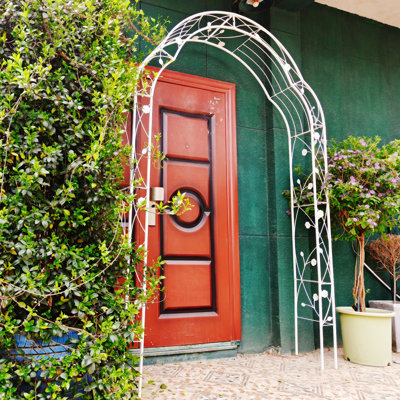 Arche de jardin en métal assembler librement avec 8 styles de tiges de jardin arborant des plantes grimpantes soutenant l'arche de rose