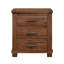 Ensemble de table de chevet rustique en bois massif récupéré à trois tiroirs Rustic