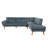 Velvet L-Shaped Sectional Right Hand Facing-87869719