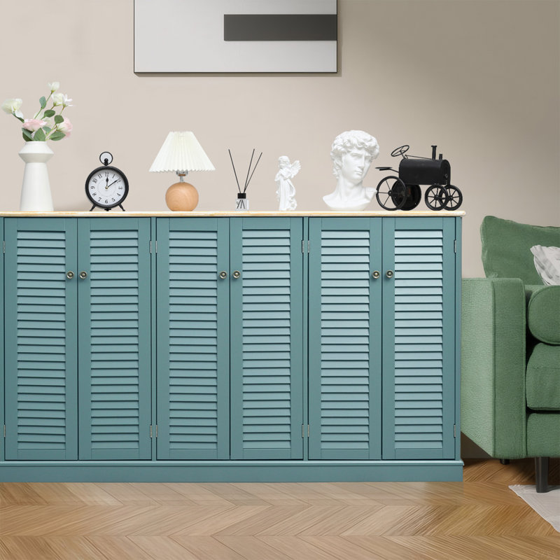 Armoire de rangement Farmhouse, Sarcelle