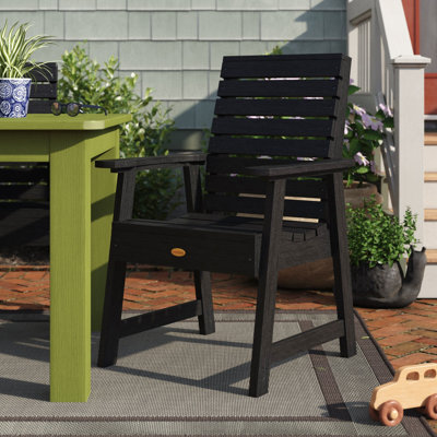 Moroney Premium All-Weather Wicker Outdoor Dining Armchair