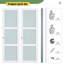 Porte de placard en verre Bypass avec quincaillerie d'installation-124444421