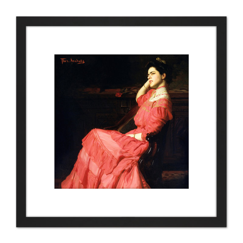 Anshutz Rose Woman by Thomas Anshutz - Single Picture Frame Painting