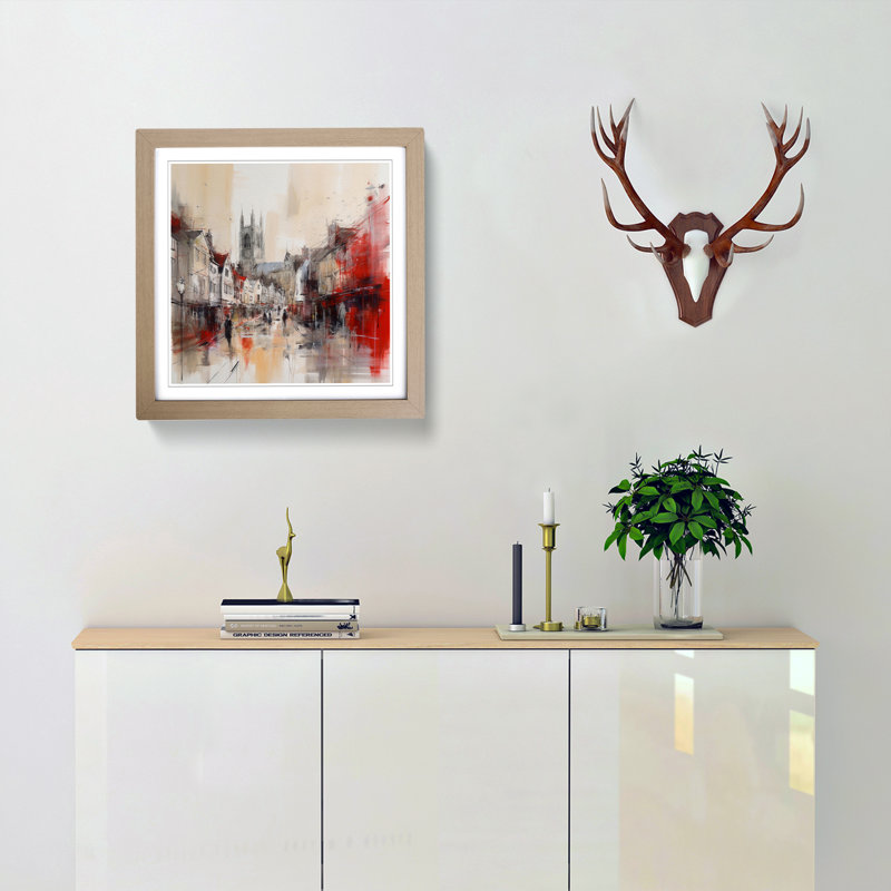 Single Picture Frame Print on Wood, Oak