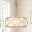 Lustre tambour 3 lumières doré