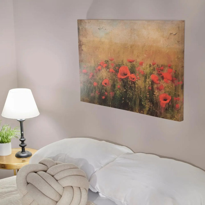 Art sur toile coquelicot