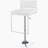Chrome and White Adjustable Bar Stool