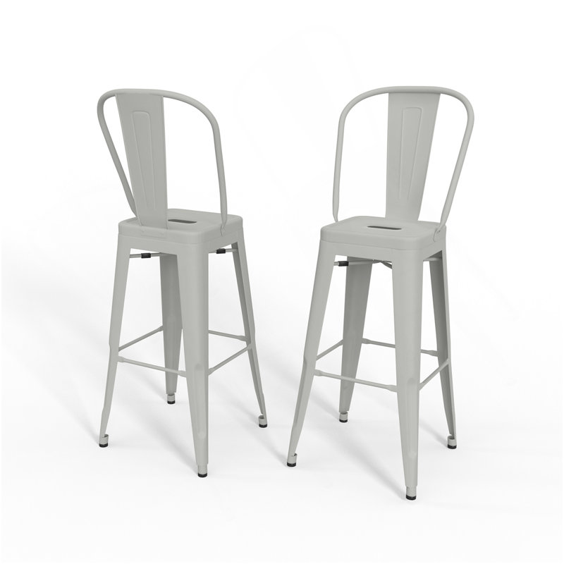 Fletcher - Tabouret de bar 30 po (ensemble de 2) - blanc