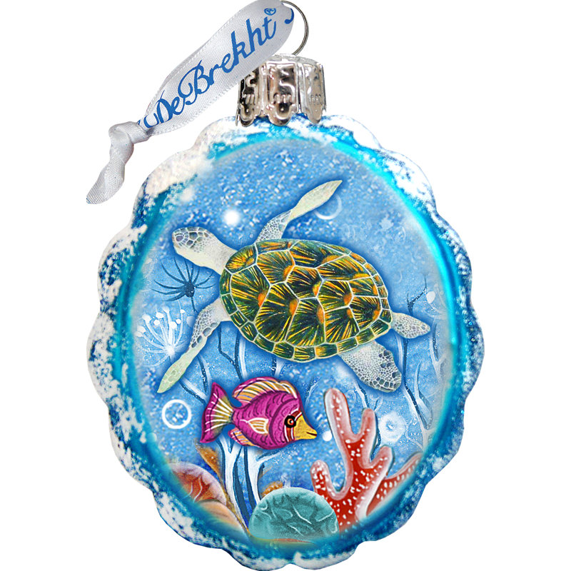 9'' Handmade Glass Holiday Shaped Ornament