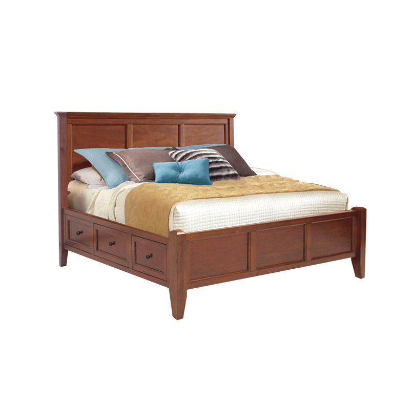 Schweizer Wood Platform Storage Bed, King