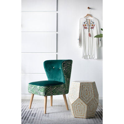 18x18x21" Hexagonal Capes Capiz Stool, Cream/Yellow