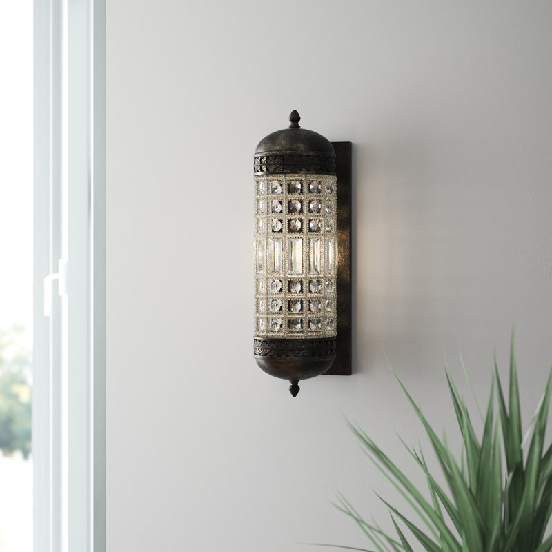 Blanche Flush Mounted Sconce, Dark Bronze