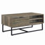 Table basse rustique en chêne et finition