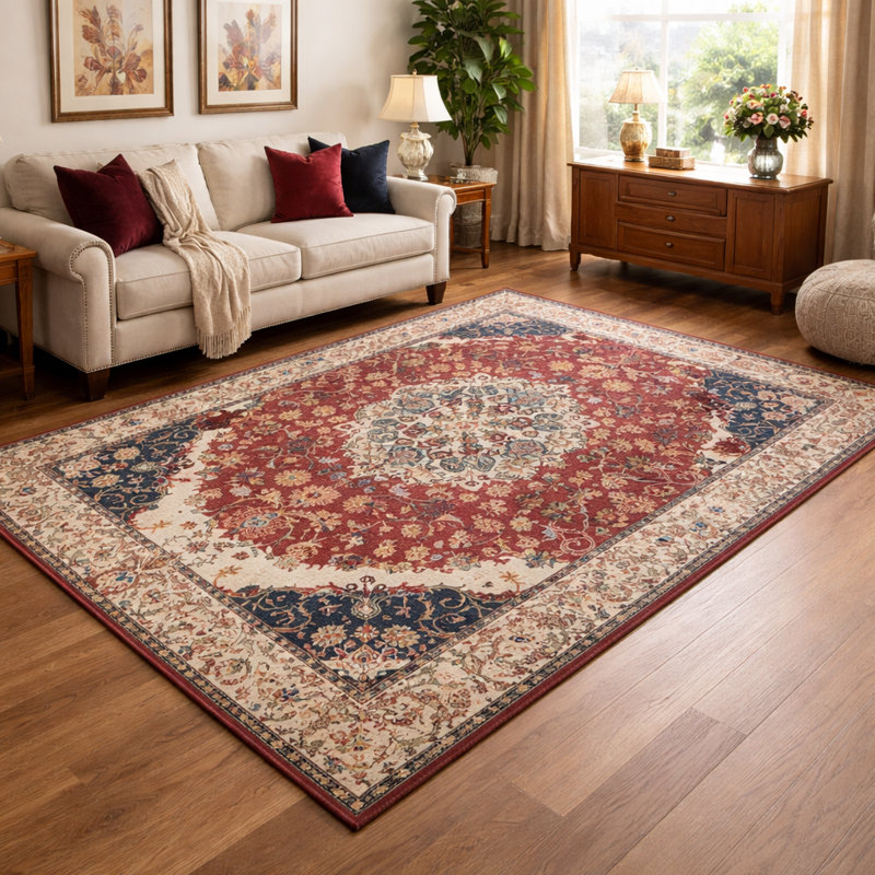 Oriental Machine Tufted Shag Area Rug, Rectangle 200 x 290 cm
