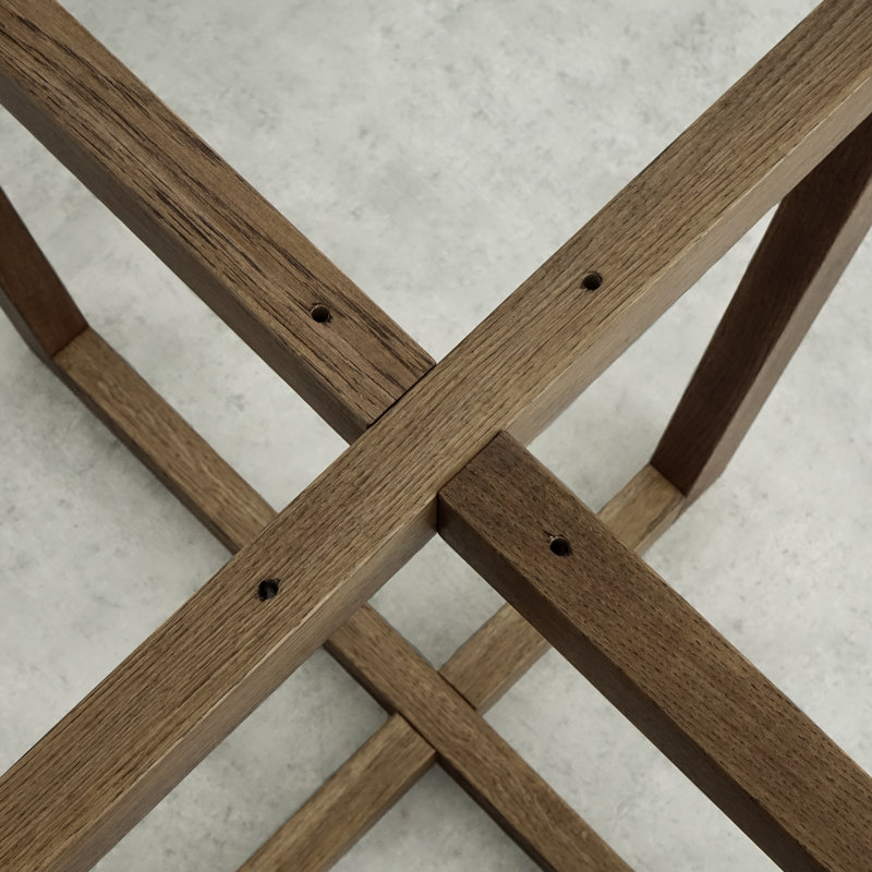 Natonya Oak Solid Wood Base Dining Table, Brown Oil , 75 H x 160 L x 90 W cm