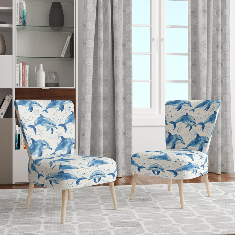 Chaise rembourrée Kids Ocean Animals, Chaise d'appoint sans accoudoirs