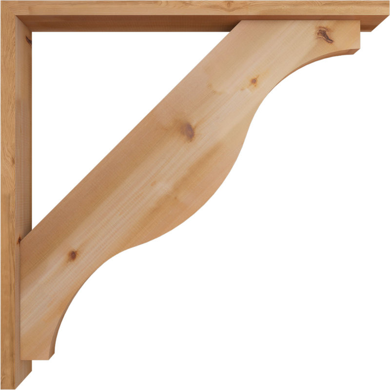 Support Funston Block avec support décalé, 40 x 40, Cèdre rouge occidental de l 3 1/2 po (lisse)