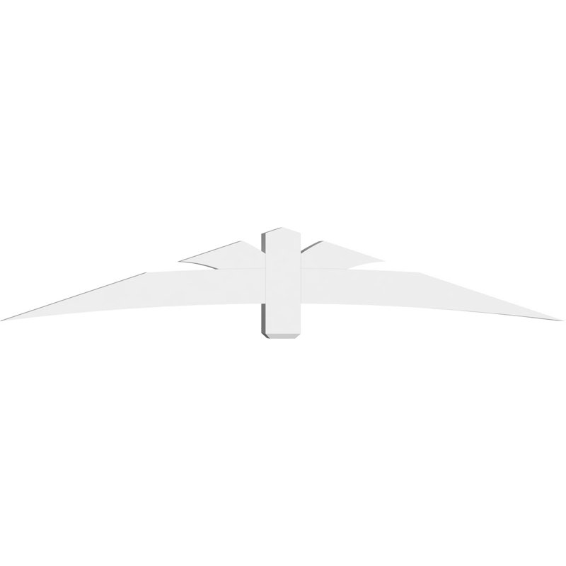 Support pour pignon Davenport, H 16 po x l 96 po (pas: 4/12), P 6 po x F 6 po, PVC