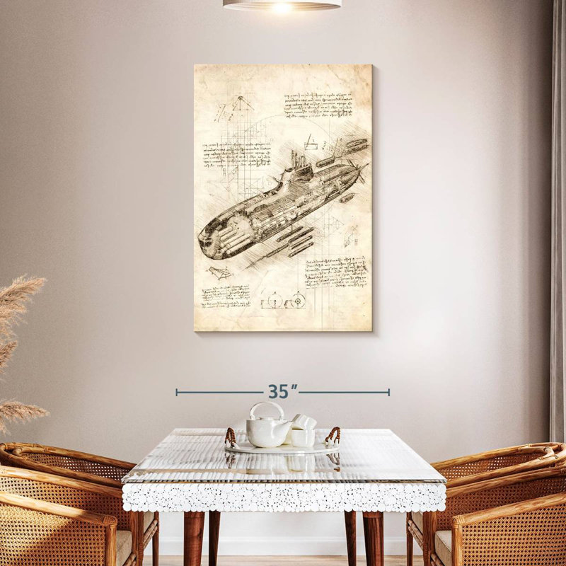 Mehar Submarine Cutaway U212, 45" H x 30" W