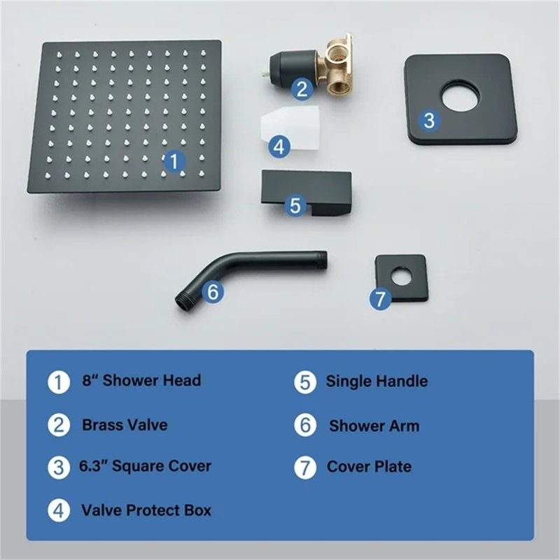 Rain Fixed Shower Head 1.75 GPM GPM