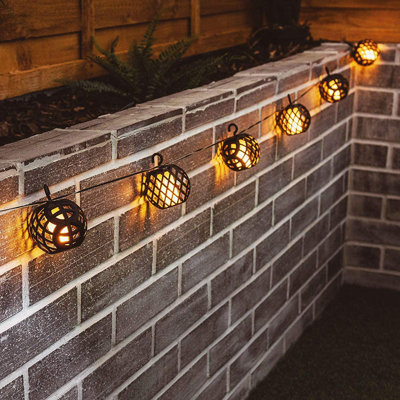 Indoor / Outdoor 8 - Bulb Solar Powered LED Shaded String Light