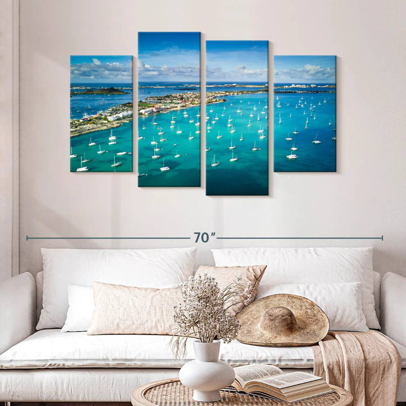 Mehar Marigot Bay Sailboats, 32" H x 52" W
