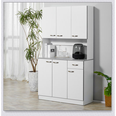 Buffet de cuisine 71 po autoportant moderne avec desserte et rangement