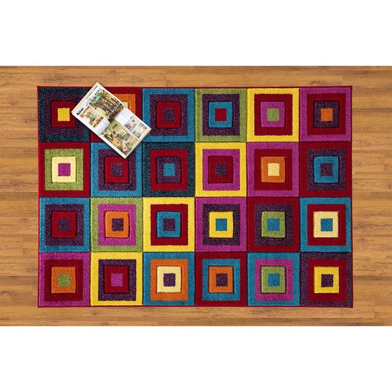 Multi Colour Area Rug, Rectangle 120 x 170cm
