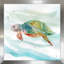 « turtle tropiques ii », reproduction de peinture à l’aquarelle encadrée-1284095637