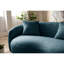 Canapé moderne en demi-lune nuage - Boucle bleue, 3 coussins décoratifs courbés-380749880