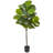 Fig 54'' Faux Fiddle Leaf Fig Tree in Stone Pot
