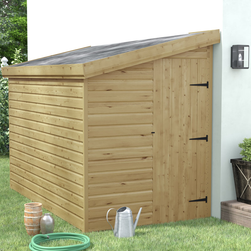 Shiplap Pent Wooden Shed, Right Side Panel, 7 Ft. W x 14 Ft. D