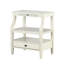 Table de chevet classique avec rangement blanc antique classique avec un design élégant et une fonctionnalité pratique