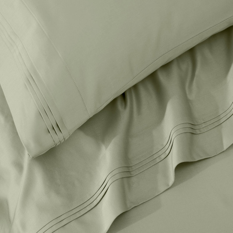 Aldin 650 Thread Count Certified Certified Egyptian Cotton Solid Color Pillowcase Set, Black, Standard