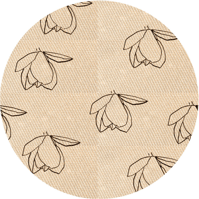 Performance Wool Floral Indoor Rug, Round 3'